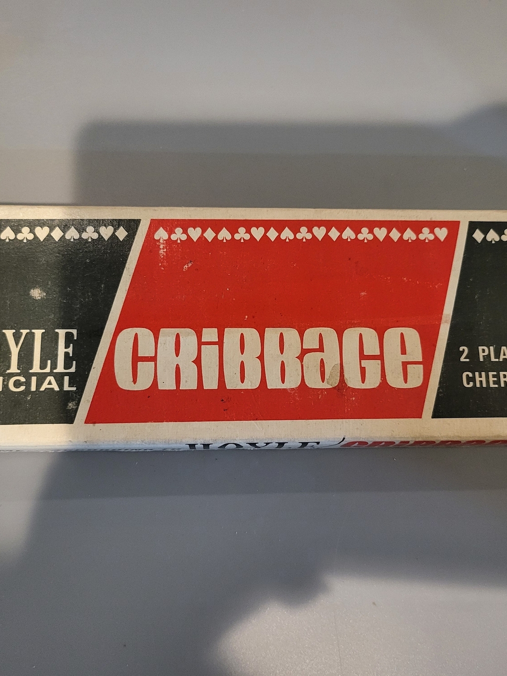 Vintage Hoyle No. 5012 Wood Cribbage Board + Box